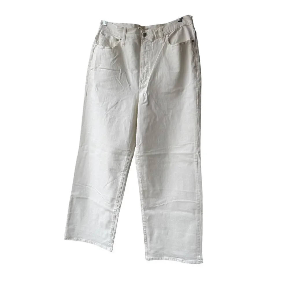 madewell tall perfect vintage wide-leg crop jean tile white ne085 women size t33